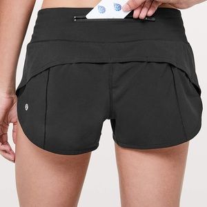 Black Lululemon Speed Up Shorts SIZE 2